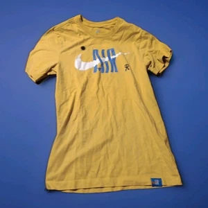 Nike T-Shirt Erwachsene XS Gelb Kurzarm Freizeit Rundhals Air Jordan Logo - Bild 1 von 5
