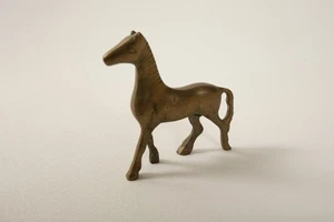 Brass Horse Figurine 3" (R4A/JSF6) Mustang Pony Alerted Equestrian Quarter Horse - Picture 1 of 6