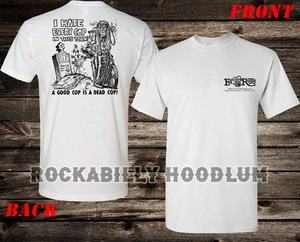 Retro Hot Rod Tee T Shirt Ed Big Daddy Roth Studios 60's Hate Every Cop - Picture 1 of 7
