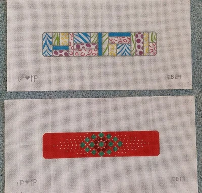 Handpainted Needlepoint Bookmarks (2) Possibly JP Needlepoint Designs - Image 1 of 3