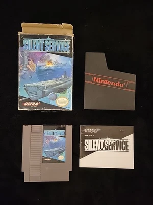 Silent Service (NES Nintendo Entertainment System 1989) - Tested/Working - CIB - Image 1 of 4