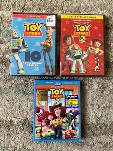 Lot of (3) Disney Pixar Toy Story 1-3 DVD & Blu-ray Sets - Brand New & Sealed - Imagen 1 de 5