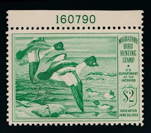 UNITED STATES (US) RW16 MINT VF NH, $2 PL# SINGLE - Picture 1 of 2