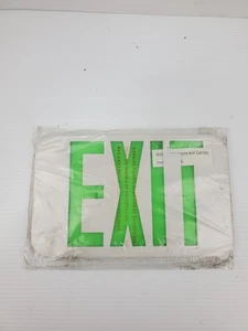 Universal Green & White Emergency Exit Sign Cover - Picture 1 of 6