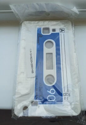 Cover Case Samsung Silicone Galaxy Note i9220 N7000 Cassette K7 white - Image 1 of 3