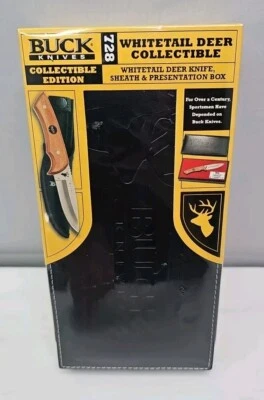 Cuchillo coleccionable BUCK KNIVES 728 WhiteTail Deer con caja de presentación y funda Foto 1 de 2