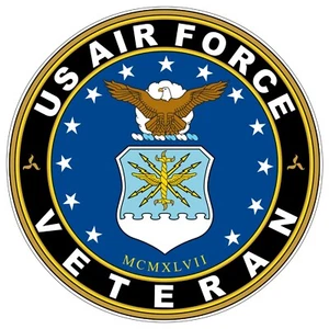 US air force veteran sticker logo seal skate cell laptop bumper vinyl decal - Picture 1 of 1