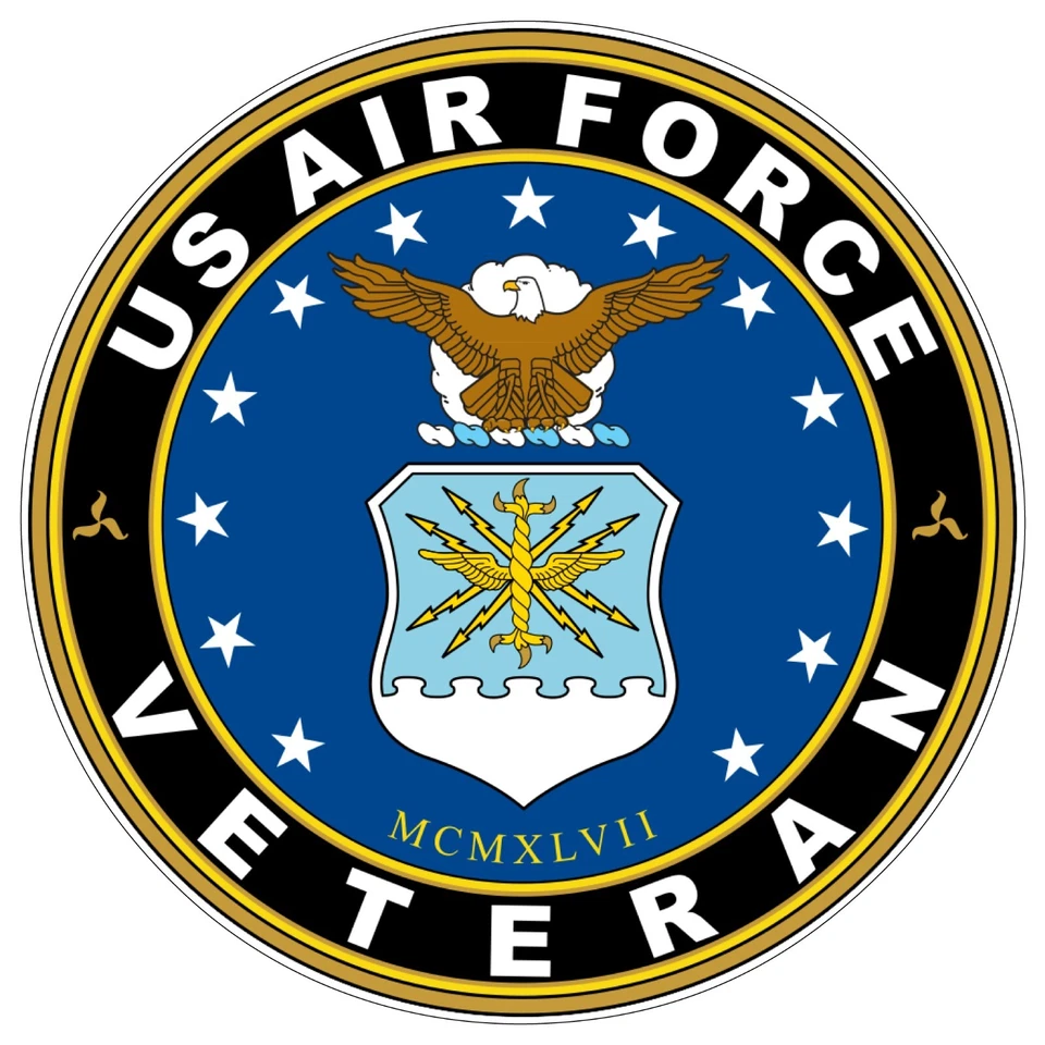 US air force veteran sticker logo seal skate cell laptop bumper vinyl decal