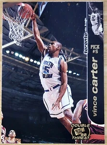 Vince Carter 1998 Presseausweis Double Threat RC #4 North Carolina Tar Heels - Bild 1 von 1