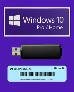 Windows 10 Pro | Home 32 / 64 - Bit ISO Installationsmedium (USB) + Retail Key - Bild 1 von 1