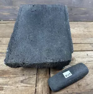 Antique Metate #69-Grinder-Rustic-Complete-Old Mexican--Primitive-13x17.5x8.5H - Picture 1 of 6