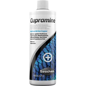 Tratamiento externo de parásitos para peces Seachem Cupramine 500 ml cobre activo tampón - Imagen 1 de 1