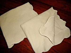 COLCHAS DOMINGOS CHEVRON BRONCEADO MATELASSE FESTONEADO (PAR) FUNDAS DE ALMOHADA ESTÁNDAR - Imagen 1 de 10