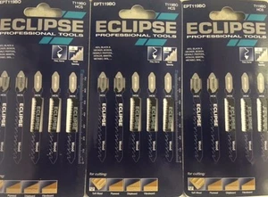 15 HOJAS DE SIERRA CALAR MADERA ECLIPSE 3 PAQUETES HOJAS DE SIERRA CALADORA VÁSTAGO EN T EPT11980 - Imagen 1 de 1
