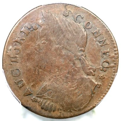 1787 M 33.13-Z.1 R-6- PCGS VF 20 INDE/INDN Connecticut Colonial Copper Coin - Image 1 of 3