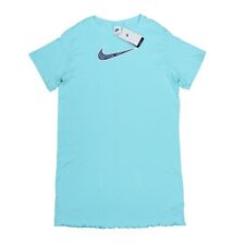 Nike Women's Sportswear Plus Size Femme Ruffle Hemline T-Shirt Dress Blue 1X