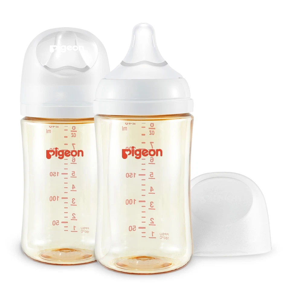 Pigeon PPSU Nursing Baby Bottle Wide Neck Anti-Colic Streamlined Body Natu...