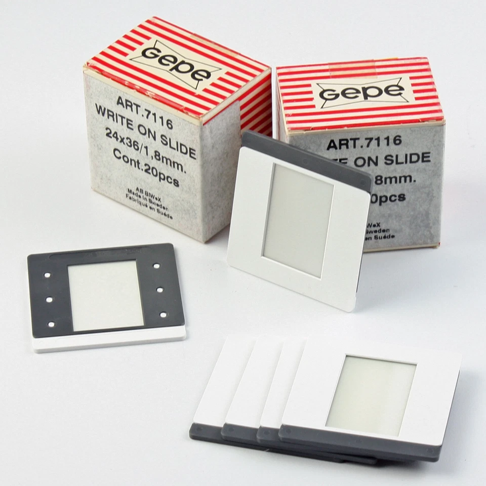 GEPE - 2x2" Translúcido "Escribir" Diapositivas para Títulos u Obras de Arte - 2 Cajas de 20 Foto 1 de 1