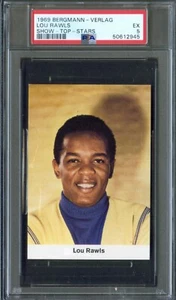 1969 Bergmann Top Stars Card LOU RAWLS Singer Actor Composer PSA 5 - Picture 1 of 2