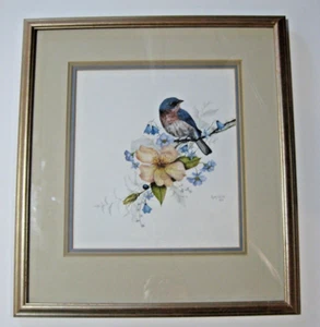 Vintage Original Watercolor Painting Signed by Cyndy Callog 1984 Framed 16 x 14 - Picture 1 of 9