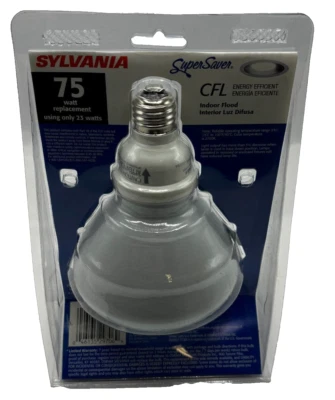 SYLVANIA CF23EL/BR40/827/BL LIGHT LAMP BULB 75W SUPER SAVER CFL 120V 23W - Image 1 of 4