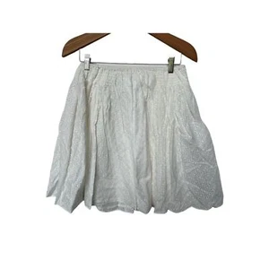 Tia Cibani 100% Cotton Off White Eyelet Lace Lined Skirt Girls 13/14Y NWT - Picture 1 of 7