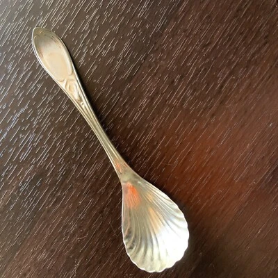 Cuchara de azúcar vintage Hart Jennings acanalada plato de plata Foto 1 de 4