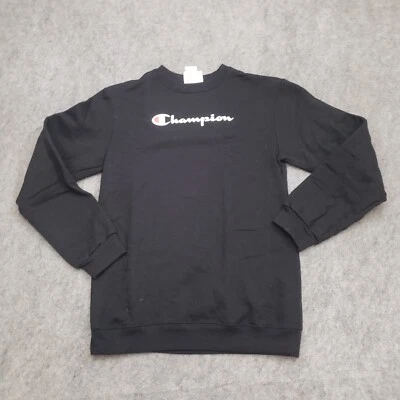 Champion Sweater Boys Large Black White Outdoors Spellout Logo Sweatshirt Youth - Image 1 of 4