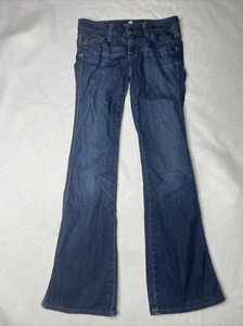 7 For All Mankind Jeans Damen 25P Lexie Flared Leg Dunkelblau Stretch Denim - Bild 1 von 10
