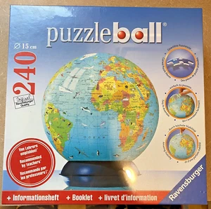 Sealed Ravensburger  Puzzle World Earth Ball  240 Plastic Pieces Stand  - Picture 1 of 6