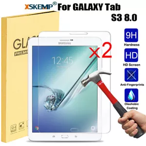2PCS Screen Protector Samsung Galaxy Tab S 8.4 T700 T705 S2 S3 8.0 GLASS Cover - Picture 1 of 16
