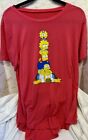 The Simpsons Family Womens Pink Short sleeve Shirt XL - #E6