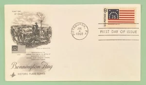 Sc 1348 6c 1968 Historic Flags Bennington FDC ArtCraft Cachet - Picture 1 of 2
