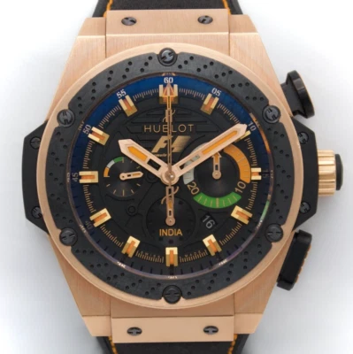 Hublot King Power F1 India Limited Edition 18k Rose Gold Auto Chrono 022/200 w.B - Image 1 of 4