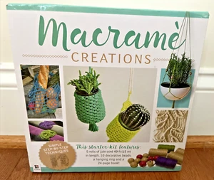 NEW 2017 Hinkler Macrame Starter Kit 8 Beginner Projects Jute Beads Book 12828 - Picture 1 of 4