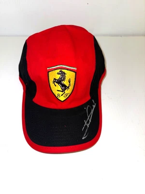 MARIO ANDRETTI, HAND SIGNED FERRARI  FORMULA ONE TEAM HAT, WITH COA - Image 1 of 4