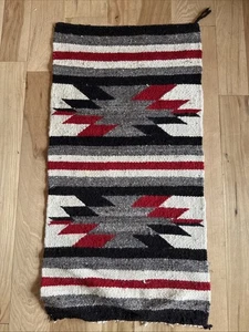 Navajo Souvenir Rug 19 X 32 Double Medallion - Picture 1 of 12