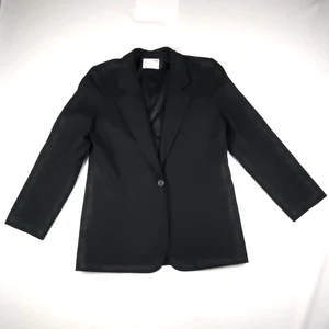 Pendleton Black Virgin Wool Petite Blazer Jacket Vtg Coat - Picture 1 of 12