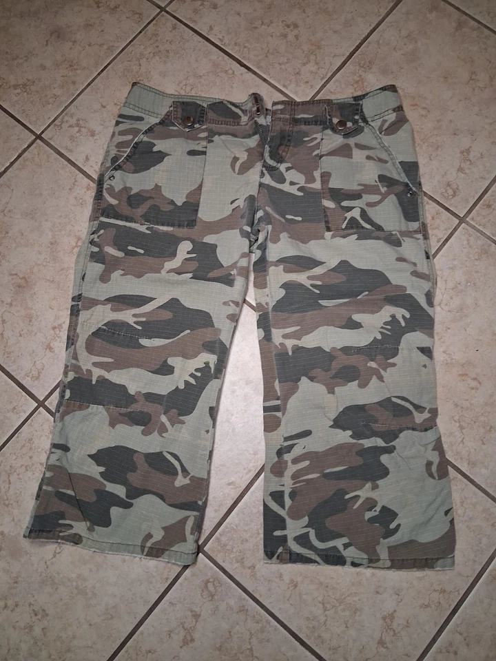 Pantalones Y2k Grunge Camuflados Patinador tiro medio Ropa de calle De colección Informales Talla 11 SO Foto 1 de 4