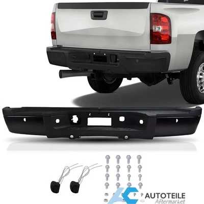 Rear Step Bumper For 2007-2010 Chevy Silverado 2500HD 3500HD W/ Sensors Black - Изображение 1 из 4