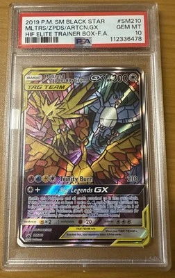 Pokemon Moltres & Zapdos & Articuno GX SM210 Tag Team Promo GEM MINT PSA 10 - Image 1 of 2