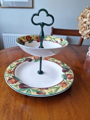 ROYAL DOULTON TODOS LOS DÍAS 'AUGUSTINE' DOS NIVELES PASTEL Y SOPORTE PARA MORDISCOS/SUMERSIÓN Foto 1 de 4