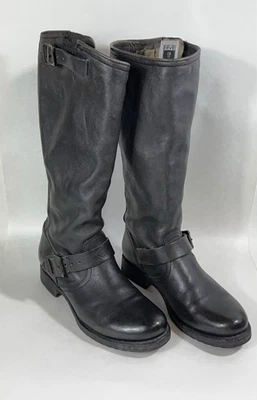 Frye Veronica Slouch Tall Leather Riding Boots 77609 Pewter  EUC Women’s 8.5 B - Image 1 of 4