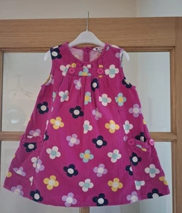 John Lewis Girls Pink Flower Cord Dress Age 4 Years - Picture 1 of 2
