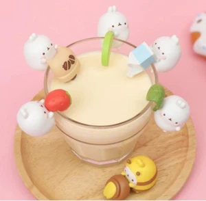 Molang Tea Time Tasse Figur Dekoration Molang 6 Figuren Komplettset Original - Bild 1 von 6