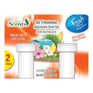 Refrescante de aire ajustable Great Scents. Eliminador de olores. Brisa hawaiana. 2x5 oz - Imagen 1 de 3