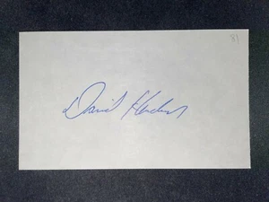 1980s MARINERS: Dave Henderson, SIGNED 3x5 (BSJ), Died 2015 - Picture 1 of 1