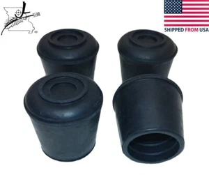 4 Commercial Thick Rubber 1" Chair Table Stool Leg Caps Crutch Tips Set of Four - Picture 1 of 10