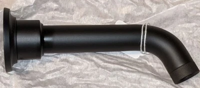 Caño de bañera de pared California Faucets Descanso punta de caño moleteada negro mate TS-30K Foto 1 de 4