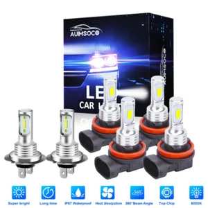 Faros delanteros LED altos bajos + bombillas antiniebla 10000K para Ford Fusion 2006-2016 - Imagen 1 de 14